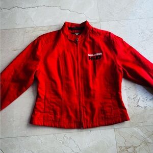 Harley-Davidson Women's Vibrant Red Bomber Jacket